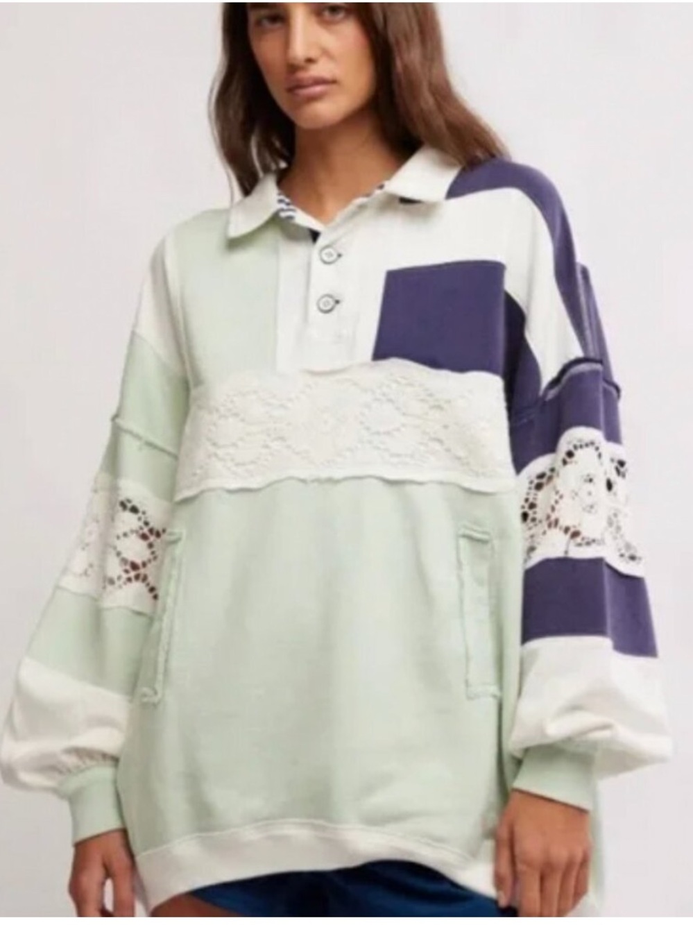 We The Free American Dream Polo Sweatshirt Size XS